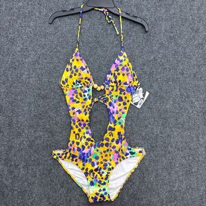 NWT Victoria's Secret Rare Monokini S Cutout Neon Animal Print Beach Vacation
